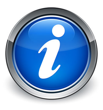 Info icon optimum blue round button