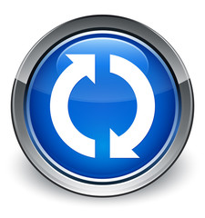 Update icon optimum blue round button