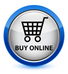 Buy online crystal blue round button