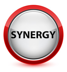 Synergy crystal red round button