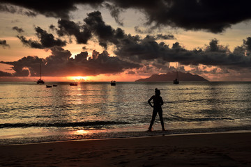 Fototapeta premium Warten auf den Sunset am Vallon Beach
