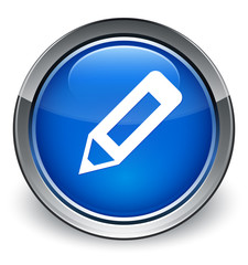 Pencil icon optimum blue round button