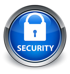 Security (padlock icon) optimum blue round button