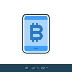 Mobile bitcoin business app icon