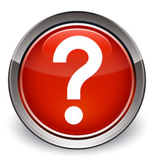 Question mark icon optimum red round button