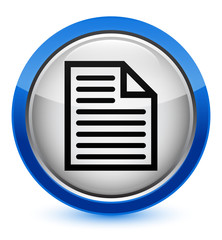 Document page icon crystal blue round button