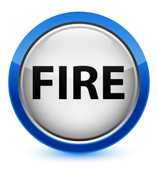 Fire crystal blue round button