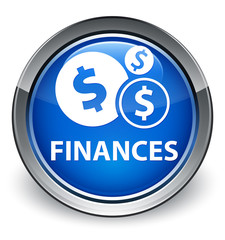 Finances (dollar sign) optimum blue round button