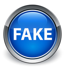 Fake optimum blue round button