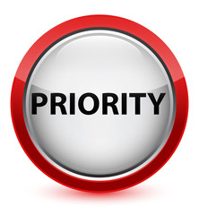 Priority crystal red round button