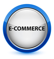 E-commerce crystal blue round button