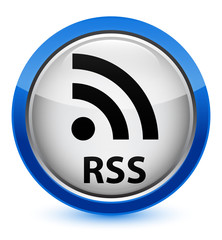 RSS crystal blue round button