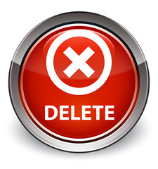 Obraz premium Delete optimum red round button