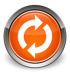 Update icon optimum orange round button