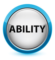 Ability crystal cyan blue round button