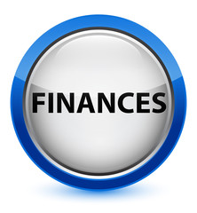 Finances crystal blue round button