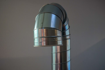 metal vent pipe for ventilation close up view