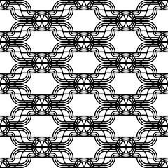Design seamless monochrome waving pattern