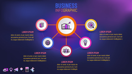 Business infographic for presentation template, Vector illustration