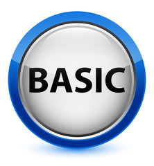 Basic crystal blue round button