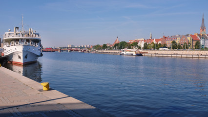 Szczecin,  Waterfront view of the old city