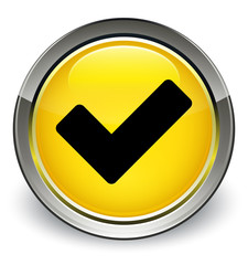 Validate icon optimum yellow round button