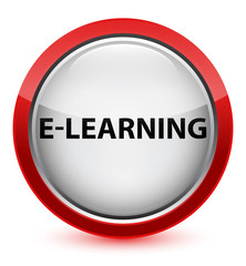 E-learning crystal red round button