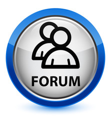 Forum (group icon) crystal blue round button