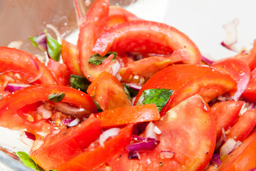 Tomato salad in a bowl