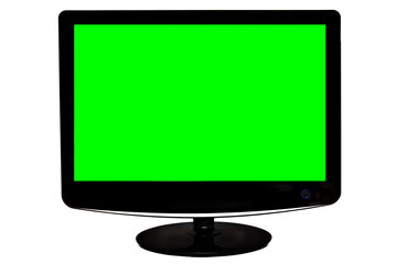 Monitor with green screen