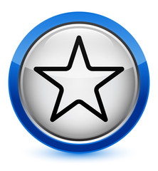 Star icon crystal blue round button