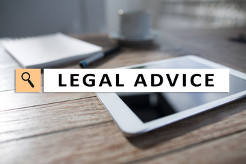 Legal advice ext on virtual screen. Consulting. Attorney at law. lawyer, Business and Finance concept.