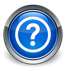Question icon optimum blue round button