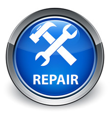 Repair (tools icon) optimum blue round button