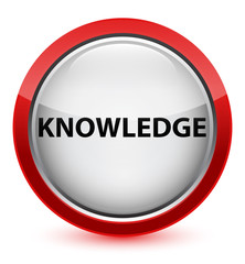 Knowledge crystal red round button