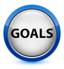 Goals crystal blue round button