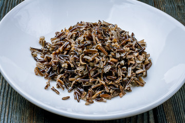 wild black rice boiled