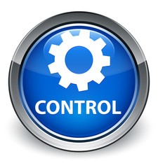 Control (settings icon) optimum blue round button
