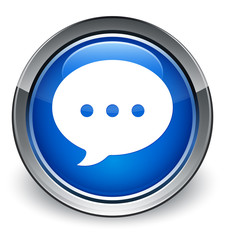 Conversation icon optimum blue round button