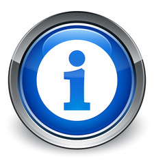 Info icon optimum blue round button