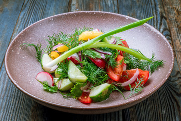 Green vegetable salad