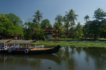 Obraz premium Relaxing in the Backwaters of Kerala