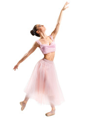 Naklejka premium Young ballerina isolated