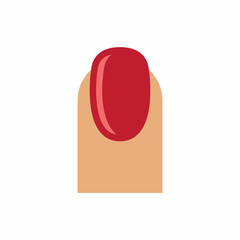 Manicure, finger, nail polish vector icon