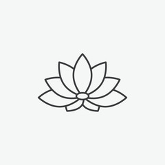 Lotus Flower Vector Icon
