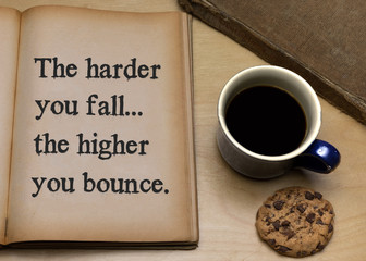 The harder you fall... the higher you bounce.