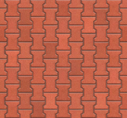 Bone style red paving slab, seamless texture map