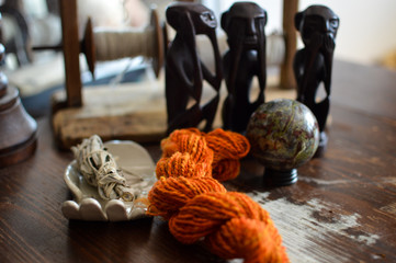 Colorful wool yarn for Knitting and Spinning wheel