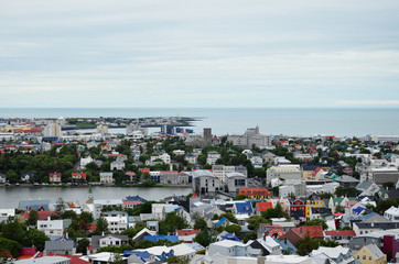 The bird's eye view of Reykjavik