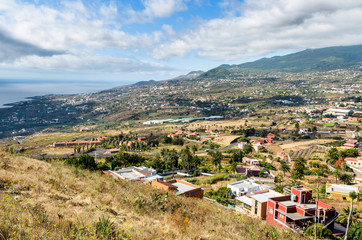 Fototapeta na wymiar Aerial view from Mirador La Concepcion in La Palma, Canary Islan